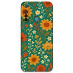 Gramaphone Realme 5i ile Uyumlu Çiçek Desenli Telefon Kılıfı + Ekran Koruyucu - 5786