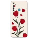 Gramaphone Realme 5i ile Uyumlu Çiçek Desenli Telefon Kılıfı + Ekran Koruyucu - 5789