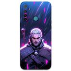 Gramaphone Realme 5i ile Uyumlu Geralt Desenli Telefon Kılıfı + Ekran Koruyucu - 5826