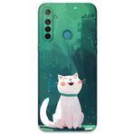 Gramaphone Realme 5i ile Uyumlu Kedi Desenli Telefon Kılıfı + Ekran Koruyucu - 5781