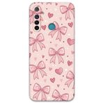Gramaphone Realme 5i ile Uyumlu Kurdele Desenli Telefon Kılıfı + Ekran Koruyucu - 5802