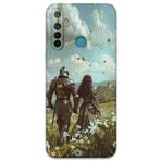 Gramaphone Realme 5i ile Uyumlu Retro Desenli Telefon Kılıfı + Ekran Koruyucu - 5843