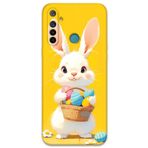 Gramaphone Realme 5i ile Uyumlu Tavşan Desenli Telefon Kılıfı + Ekran Koruyucu - 5806