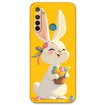 Gramaphone Realme 5i ile Uyumlu Tavşan Desenli Telefon Kılıfı + Ekran Koruyucu - 5807