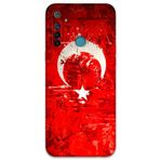 Gramaphone Realme 5i ile Uyumlu Türk Bayrağı Desenli Telefon Kılıfı + Ekran Koruyucu - 5847