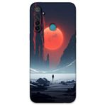 Gramaphone Realme 5i ile Uyumlu Uzay Desenli Telefon Kılıfı + Ekran Koruyucu - 5861
