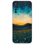 Gramaphone Realme 5i ile Uyumlu Uzay Desenli Telefon Kılıfı + Ekran Koruyucu - 5871