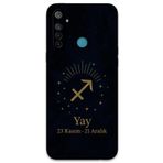 Gramaphone Realme 5i ile Uyumlu Yay Burcu Desenli Telefon Kılıfı + Ekran Koruyucu - 5776