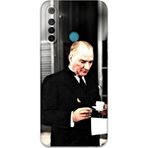 Gramaphone Realme 5İ Uyumlu Atatürk Desenli Telefon Kılıfı + Ekran Koruyucu - 5850