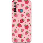 Gramaphone Realme 5İ Uyumlu Çilek Desenli Telefon Kılıfı + Ekran Koruyucu - 5804