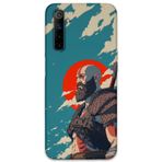 Gramaphone Realme 6 Uyumlu Kratos Desenli Telefon Kılıfı + Ekran Koruyucu - 5824