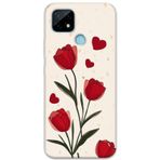 Gramaphone Realme C21 Uyumlu Çiçek Desenli Telefon Kılıfı + Ekran Koruyucu - 5789