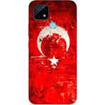 Gramaphone Realme C21 Uyumlu Türk Bayrağı Desenli Telefon Kılıfı + Ekran Koruyucu - 5847