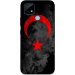 Gramaphone Realme C21 Uyumlu Türk Bayrağı Desenli Telefon Kılıfı + Ekran Koruyucu - 5852