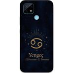 Gramaphone Realme C21 Uyumlu Yengeç Burcu Desenli Telefon Kılıfı + Ekran Koruyucu - 5771