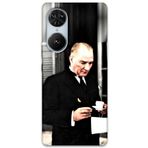 Gramaphone Reeder S19 Max Pro S Edge ile Uyumlu Atatürk Desenli Telefon Kılıfı + Ekran Koruyucu - 5850