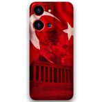 Gramaphone Reeder S19 Max Pro S Zoom ile Uyumlu Atatürk Desenli Telefon Kılıfı + Ekran Koruyucu - 5848