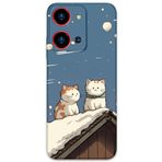 Gramaphone Reeder S19 Max Pro S Zoom ile Uyumlu Kedi Desenli Telefon Kılıfı + Ekran Koruyucu - 5780