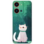 Gramaphone Reeder S19 Max Pro S Zoom ile Uyumlu Kedi Desenli Telefon Kılıfı + Ekran Koruyucu - 5781