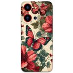 Gramaphone Reeder S19 Max Pro S Zoom ile Uyumlu Kelebek Desenli Telefon Kılıfı + Ekran Koruyucu - 5795
