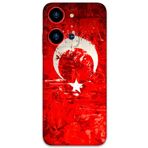 Gramaphone Reeder S19 Max Pro S Zoom ile Uyumlu Türk Bayrağı Desenli Telefon Kılıfı + Ekran Koruyucu - 5847