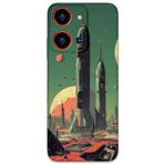 Gramaphone Reeder S19 Max Pro S Zoom ile Uyumlu Uzay Desenli Telefon Kılıfı + Ekran Koruyucu - 5870
