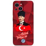 Gramaphone Reeder S23 Pro Max ile Uyumlu Atatürk Desenli Telefon Kılıfı + Ekran Koruyucu - 5851