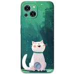 Gramaphone Reeder S23 Pro Max ile Uyumlu Kedi Desenli Telefon Kılıfı + Ekran Koruyucu - 5781