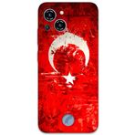 Gramaphone Reeder S23 Pro Max ile Uyumlu Türk Bayrağı Desenli Telefon Kılıfı + Ekran Koruyucu - 5847