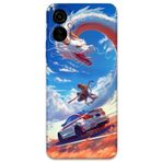 Gramaphone Tecno Camon 19 Neo ile Uyumlu Araba Desenli Telefon Kılıfı + Ekran Koruyucu - 5764