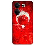 Gramaphone Tecno Camon 20 Pro 4G Uyumlu Türk Bayrağı Desenli Telefon Kılıfı + Ekran Koruyucu - 5847