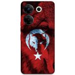Gramaphone Tecno Camon 20 Pro 4G Uyumlu Türk Bayrağı Desenli Telefon Kılıfı + Ekran Koruyucu - 5856