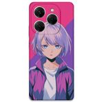 Gramaphone Tecno Spark 20 Pro ile Uyumlu Anime Desenli Telefon Kılıfı + Ekran Koruyucu - 5742