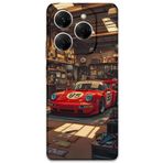 Gramaphone Tecno Spark 20 Pro ile Uyumlu Araba Desenli Telefon Kılıfı + Ekran Koruyucu - 5759