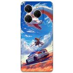Gramaphone Tecno Spark 20 Pro ile Uyumlu Araba Desenli Telefon Kılıfı + Ekran Koruyucu - 5764