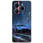 Gramaphone Tecno Spark 20 Pro ile Uyumlu Araba Desenli Telefon Kılıfı + Ekran Koruyucu - 5767
