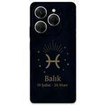 Gramaphone Tecno Spark 20 Pro ile Uyumlu Balık Burcu Desenli Telefon Kılıfı + Ekran Koruyucu - 5779
