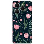 Gramaphone Tecno Spark 20 Pro ile Uyumlu Çiçek Desenli Telefon Kılıfı + Ekran Koruyucu - 5788