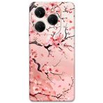 Gramaphone Tecno Spark 20 Pro ile Uyumlu Çiçek Desenli Telefon Kılıfı + Ekran Koruyucu - 5805