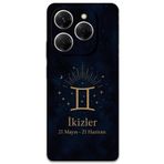Gramaphone Tecno Spark 20 Pro ile Uyumlu İkizler Burcu Desenli Telefon Kılıfı + Ekran Koruyucu - 5770