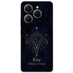 Gramaphone Tecno Spark 20 Pro ile Uyumlu Koç Burcu Desenli Telefon Kılıfı + Ekran Koruyucu - 5768
