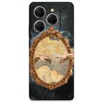 Gramaphone Tecno Spark 20 Pro ile Uyumlu Retro Desenli Telefon Kılıfı + Ekran Koruyucu - 5836