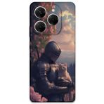 Gramaphone Tecno Spark 20 Pro ile Uyumlu Retro Desenli Telefon Kılıfı + Ekran Koruyucu - 5845