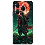 Gramaphone Tecno Spark 20 Pro ile Uyumlu Samuray Desenli Telefon Kılıfı + Ekran Koruyucu - 5822