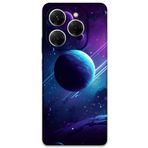 Gramaphone Tecno Spark 20 Pro ile Uyumlu Uzay Desenli Telefon Kılıfı + Ekran Koruyucu - 5866