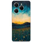 Gramaphone Tecno Spark 20 Pro ile Uyumlu Uzay Desenli Telefon Kılıfı + Ekran Koruyucu - 5871