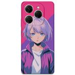 Gramaphone Tecno Spark 20 Pro Uyumlu Anime Desenli Telefon Kılıfı + Ekran Koruyucu - 5742