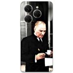 Gramaphone Tecno Spark 20 Pro Uyumlu Atatürk Desenli Telefon Kılıfı + Ekran Koruyucu - 5850