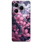 Gramaphone Tecno Spark 20 Pro Uyumlu Çiçek Desenli Telefon Kılıfı + Ekran Koruyucu - 5796