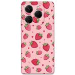 Gramaphone Tecno Spark 20 Pro Uyumlu Çilek Desenli Telefon Kılıfı + Ekran Koruyucu - 5804